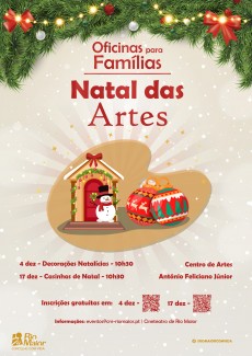 OFICINAS PARA FAMÍLIAS "NATAL DAS ARTES" | DECORAÇÕES NATALÍCIAS